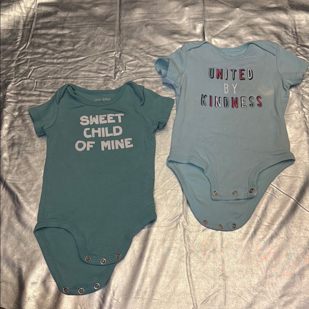 Grace Blue Bodysuits with Playful Prints